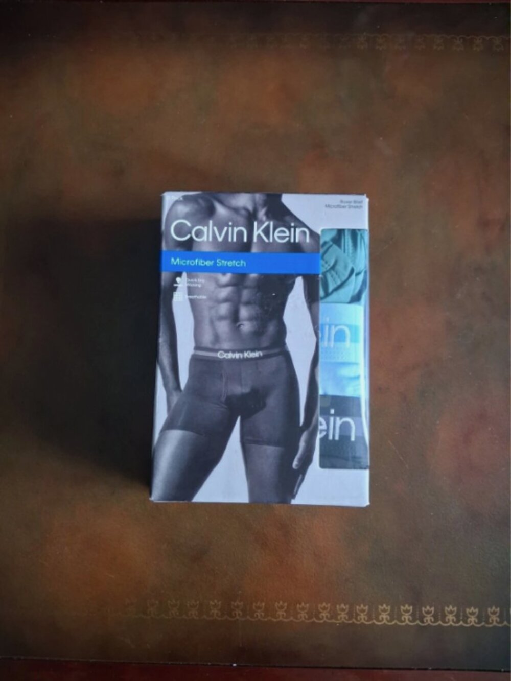Calvin Klein Mens Boxer Briefs size L Microfiber Stretch 3-Pack Logo Waistband - Picture 3 of 8